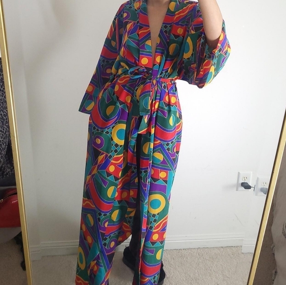 Giuseppe Spinelli Vintage dressing gown robe abstract - Picture 1 of 4